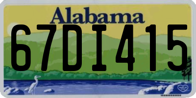 AL license plate 67DI415