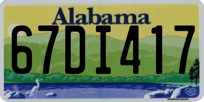 AL license plate 67DI417