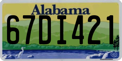 AL license plate 67DI421