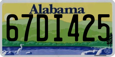 AL license plate 67DI425