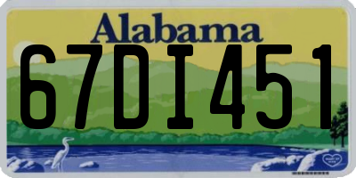 AL license plate 67DI451