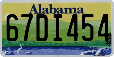 AL license plate 67DI454