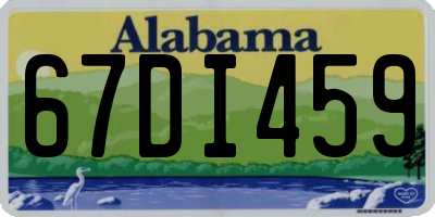 AL license plate 67DI459