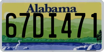 AL license plate 67DI471