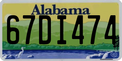 AL license plate 67DI474