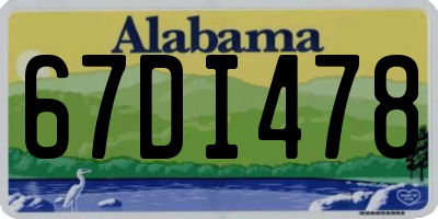 AL license plate 67DI478