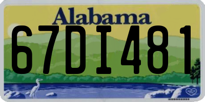 AL license plate 67DI481