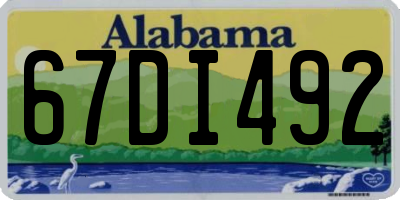 AL license plate 67DI492