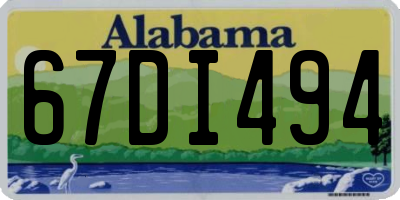 AL license plate 67DI494