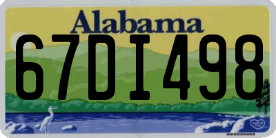 AL license plate 67DI498