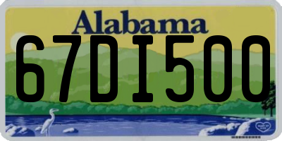 AL license plate 67DI500