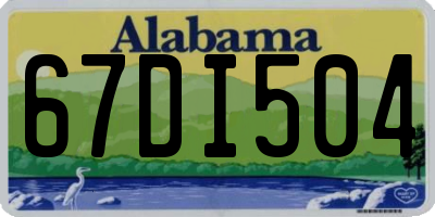 AL license plate 67DI504
