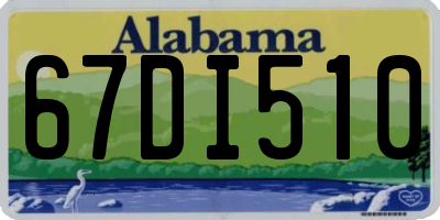 AL license plate 67DI510