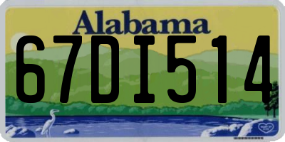 AL license plate 67DI514