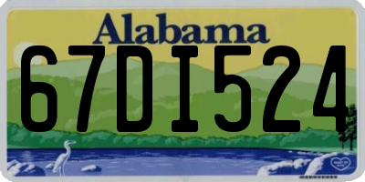 AL license plate 67DI524