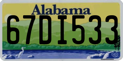 AL license plate 67DI533