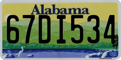 AL license plate 67DI534