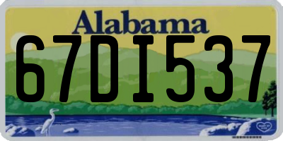 AL license plate 67DI537