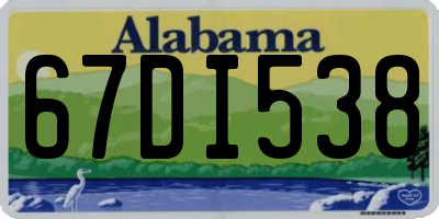 AL license plate 67DI538