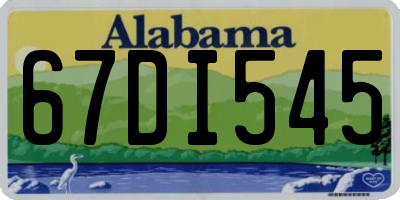 AL license plate 67DI545
