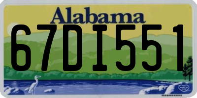 AL license plate 67DI551