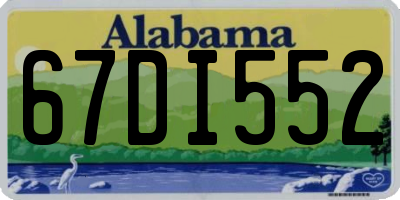 AL license plate 67DI552