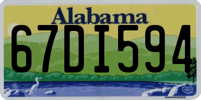 AL license plate 67DI594