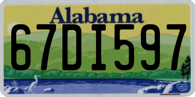 AL license plate 67DI597