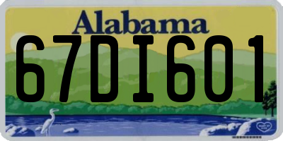 AL license plate 67DI601