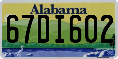 AL license plate 67DI602