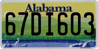 AL license plate 67DI603