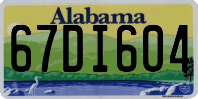 AL license plate 67DI604