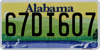 AL license plate 67DI607
