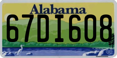 AL license plate 67DI608