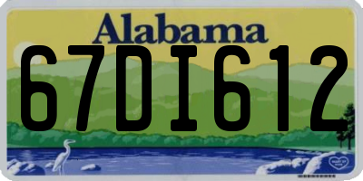 AL license plate 67DI612