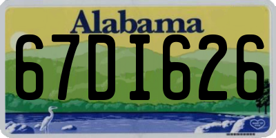 AL license plate 67DI626