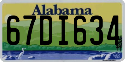 AL license plate 67DI634