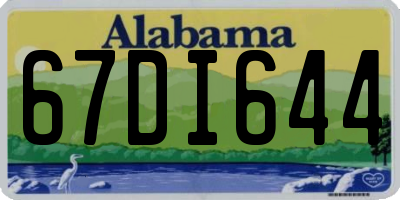 AL license plate 67DI644