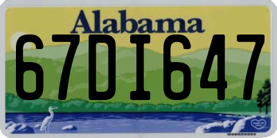 AL license plate 67DI647