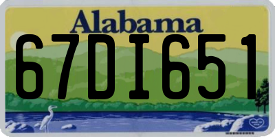 AL license plate 67DI651