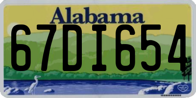 AL license plate 67DI654