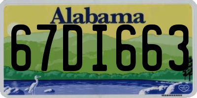 AL license plate 67DI663