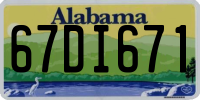 AL license plate 67DI671