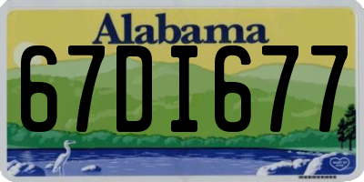 AL license plate 67DI677