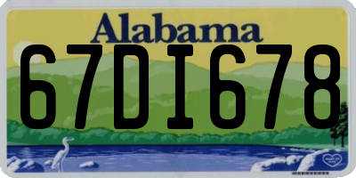 AL license plate 67DI678