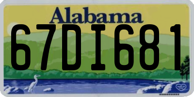 AL license plate 67DI681