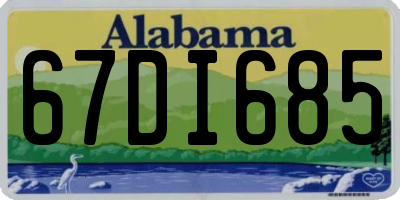 AL license plate 67DI685