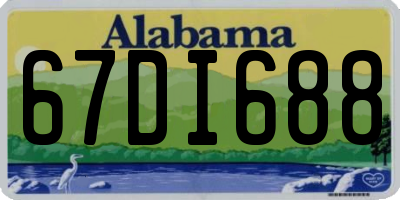 AL license plate 67DI688