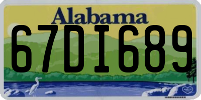AL license plate 67DI689