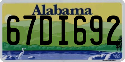 AL license plate 67DI692